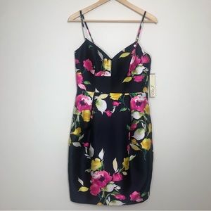 Eliza J Navy Floral Dress NWT